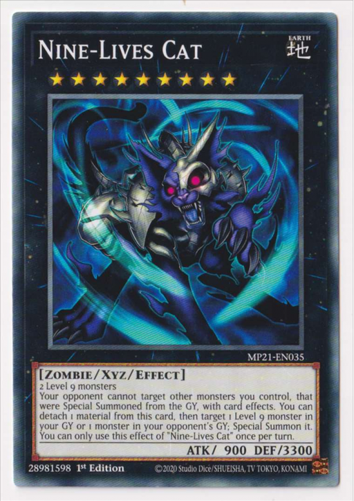 Yugioh! Nine-Lives Cat / Common - MP21-EN035 - 1st