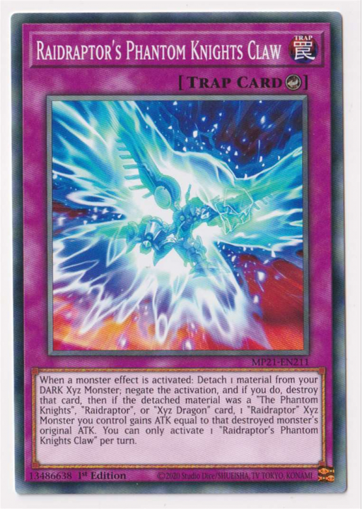 Yugioh! Raidraptor's Phantom Knights Claw/ Common - MP21-EN211 - 1st