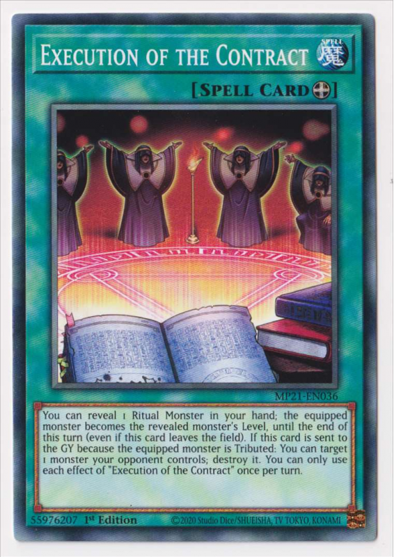 Yugioh! Execution of the Contract / Common - MP21-EN036 - 1st