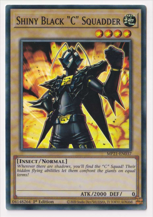 Yugioh! Shiny Black "C" Squadder/ Super - MP21-EN037 - 1st     