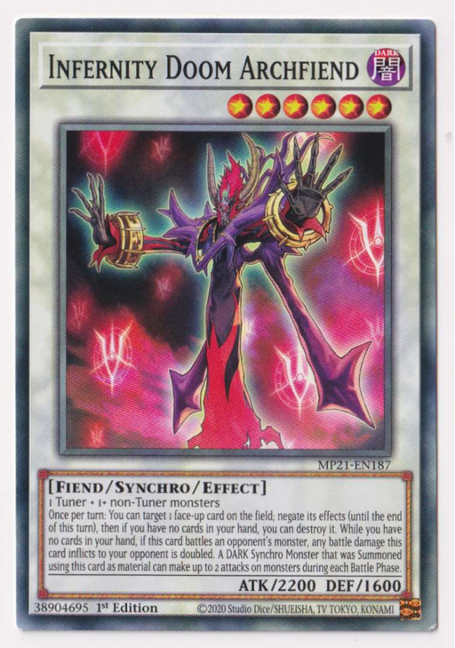 Yugioh! Infernity Doom Archfiend / Common - MP21-EN187 - 1st     