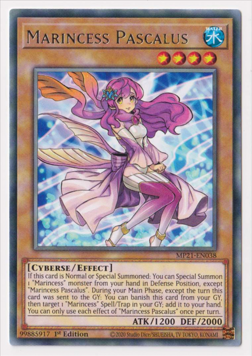 Yugioh! Marincess Pascalus / Rare - MP21-EN038 - 1st