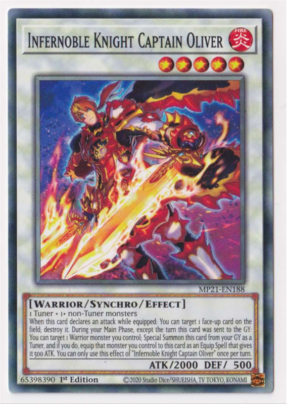 Yugioh! Infernoble Knight Captain Oliver / Common - MP21-EN188 - 1st     