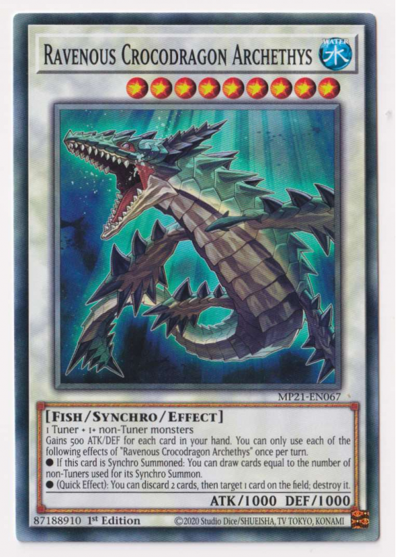 Yugioh! Ravenous Crocodragon Archethys / Common - MP21-EN067 - 1st