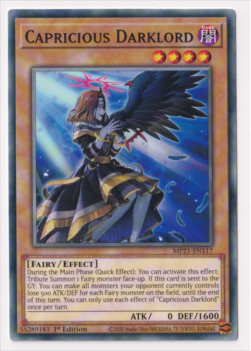 Yugioh! Capricious Darklord / Common - MP21-EN117 - 1st