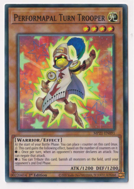 Yugioh! Performapal Turn Trooper / Super - MP21-EN091 - 1st