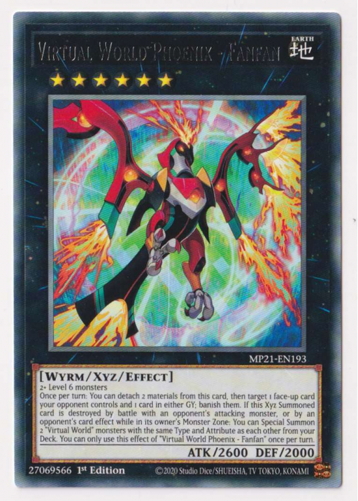 Yugioh! Virtual World Phoenix - Fanfan / Rare - MP21-EN193 - 1st