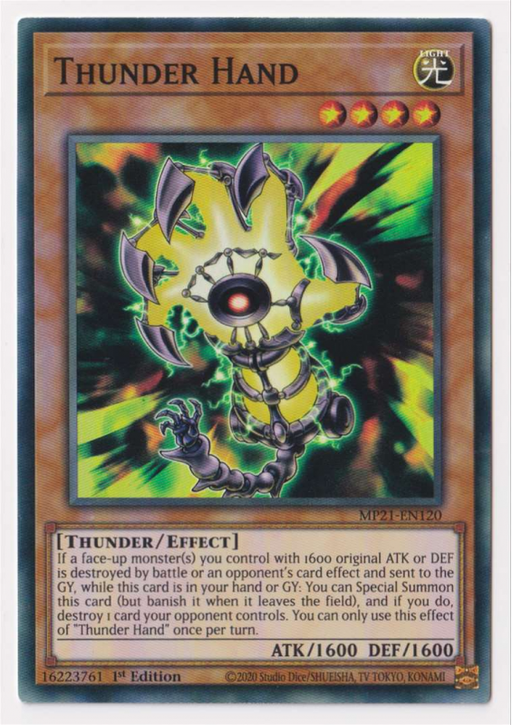 Yugioh! Thunder Hand / Super - MP21-EN120 - 1st