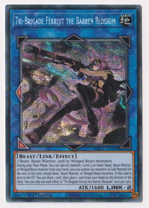 Yugioh! Tri-Brigade Ferrijit the Barren Blossom/ Prismatic - MP21-EN196 - 1st     