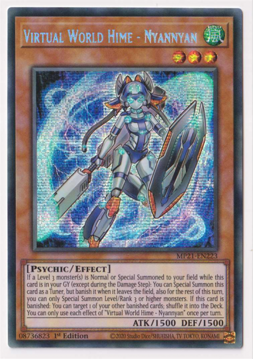 Yugioh! Virtual World Hime - Nyannyan / Prismatic - MP21-EN223 - 1st