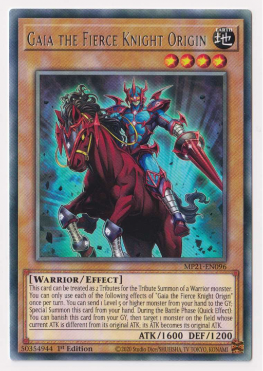 Yugioh! Gaia the Fierce Knight Origin / Rare - MP21-EN096 - 1st     