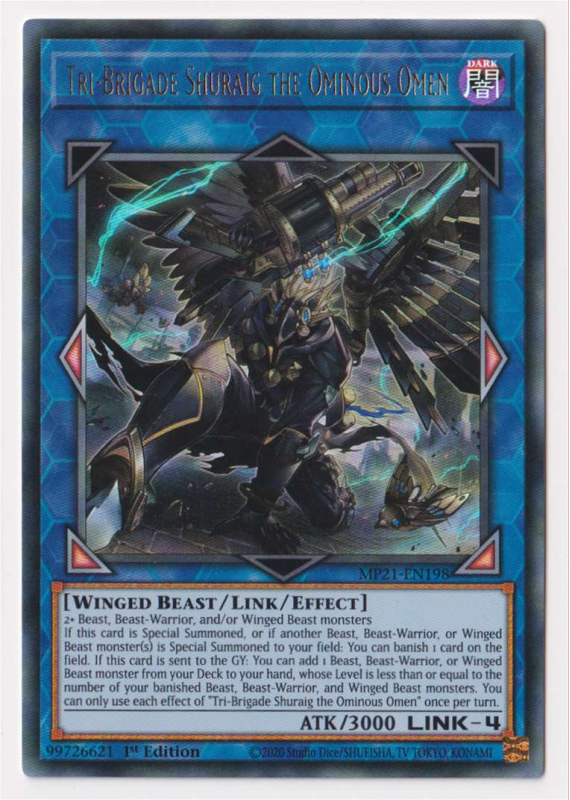 Yugioh! Tri-Brigade Shuraig the Ominous Omen / Ultra - MP21-EN198 - 1st