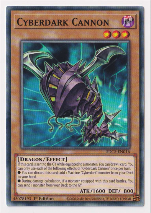 Yugioh! Cyberdark Cannon / Common - SDCS-EN016 - 1st