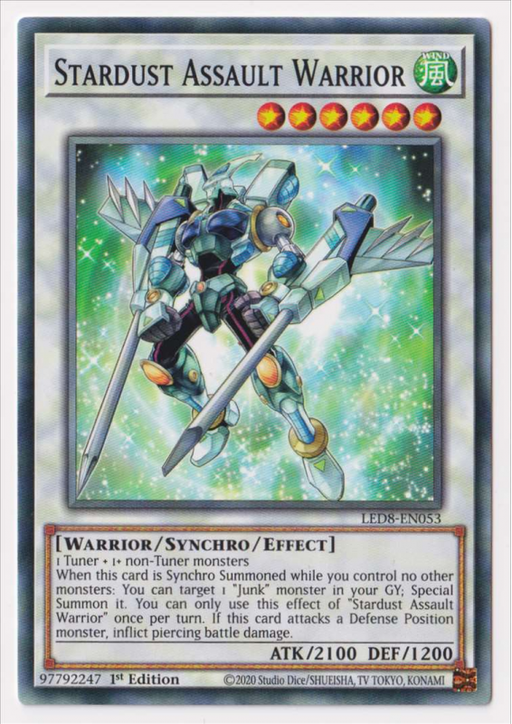 Yugioh! Stardust Assault Warrior / Common - LED8-EN053 - 1st