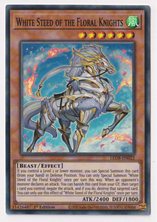 Yugioh! White Steed of the Floral Knights / Super - LED8-EN022 - 1st