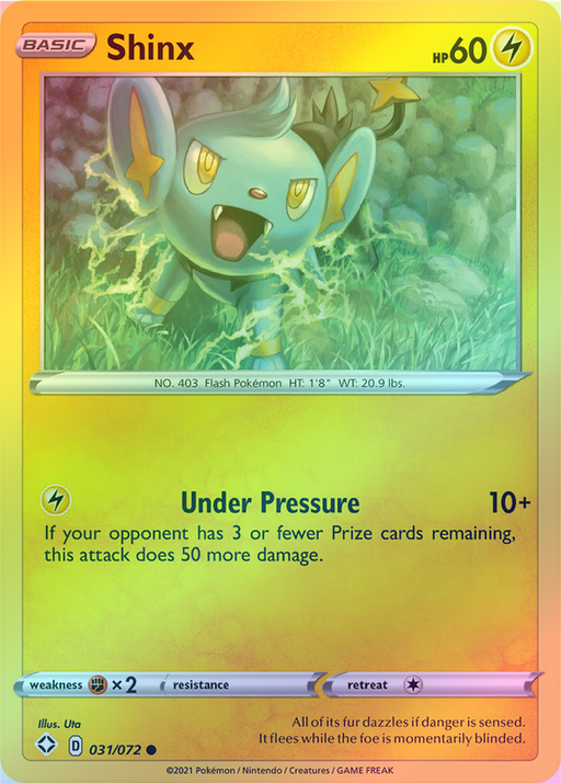 Pokemon Shinx - 031/072 (Reverse Foil) - Shining Fates