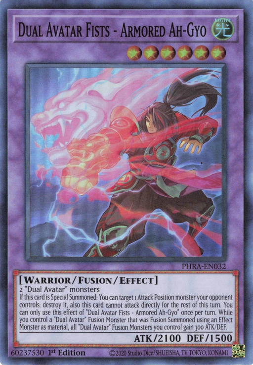 Yugioh Dual Avatar Fists - Armored Ah-Gyo / Super - PHRA-EN032 - 1st