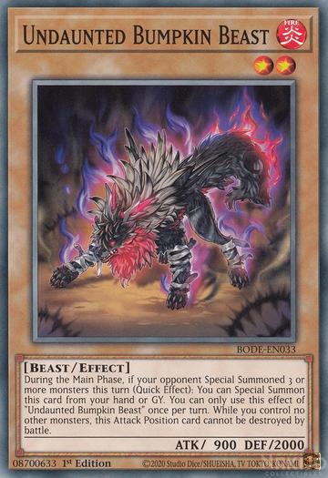 Yugioh! Undaunted Bumpkin Beast / Common - BODE-EN033 - 1st