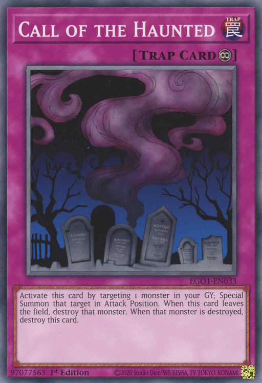 Yugioh Call of the Haunted / Common - EGO1-EN033 - 1st