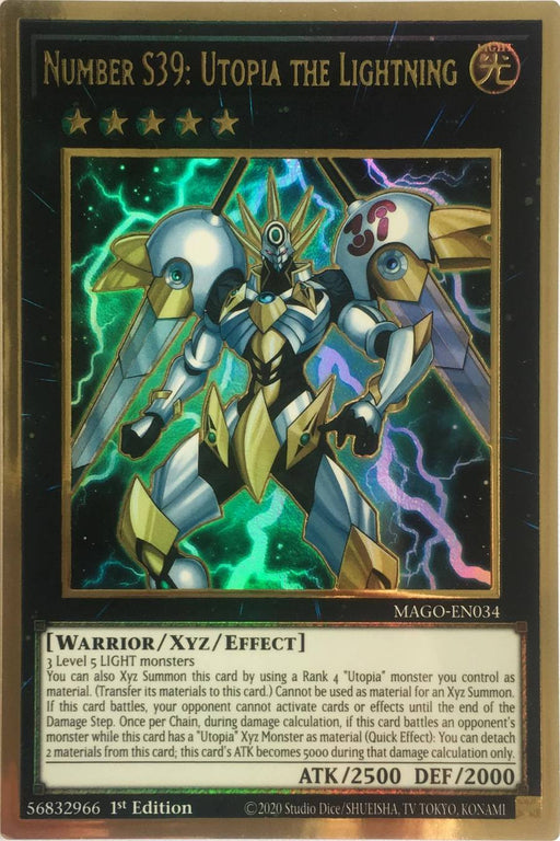 Yugioh Number S39: Utopia the Lightning / Gold - MAGO-EN034 - 1st