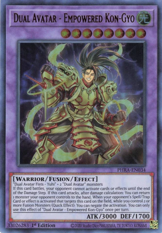 Yugioh Dual Avatar - Empowered Kon-Gyo / Ultra - PHRA-EN034 - 1st