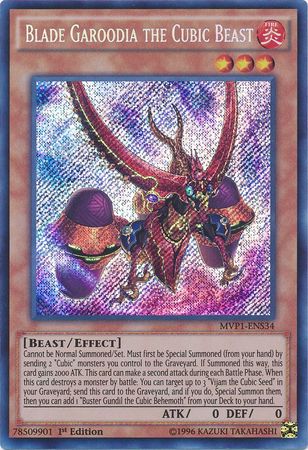 Yugioh Blade Garoodia the Cubic Beast / Secret - MVP1-ENS34 - 1st