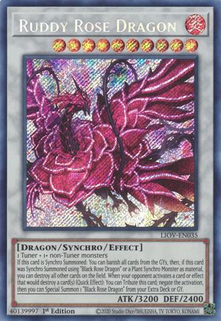 Yugioh Ruddy Rose Dragon /Secret - LIOV-EN035 - 1st