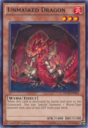 Yugioh Unmasked Dragon / Rare - NECH-EN035 - 1st/Unl