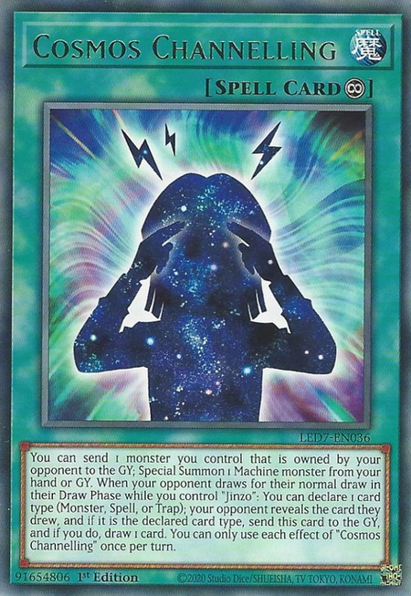 Yugioh Cosmos Channelling / Rare  - LED7-EN036 - 1st