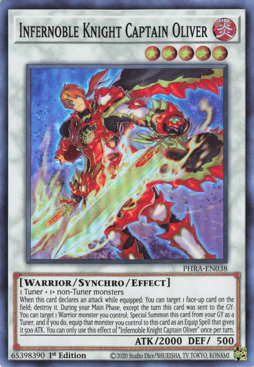 Yugioh Infernoble Knight Captain Oliver / Super - PHRA-EN038 - 1st