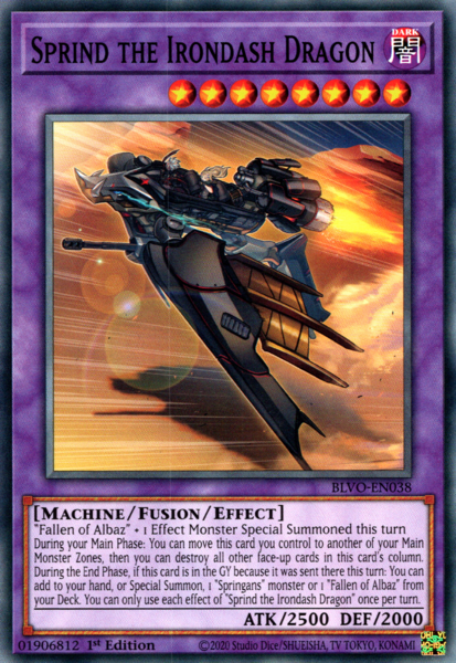 Yugioh Sprind the Irondash Dragon / Common - BLVO-EN038 - 1st