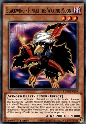 Yugioh Blackwing - Pinaki the Waxing Moon / Common - LDS2-EN039 - 1st