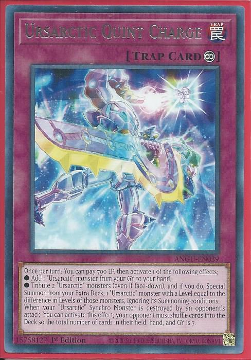 Yugioh Ursarctic Quint Charge / Rare - ANGU-EN039 - 1st