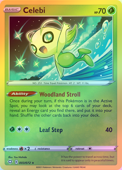 Pokemon Celebi - 003/072 (Reverse Foil) - Shining Fates