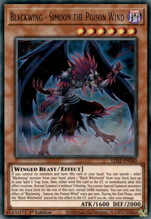 Yugioh Blackwing - Simoon the Poison Wind / Ultra - LDS2-EN040 - 1st