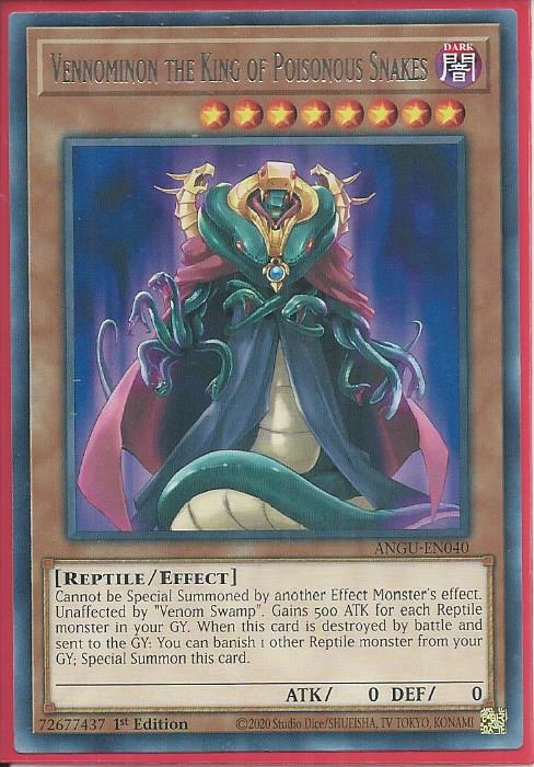 Yugioh Vennominon the King of Poisonous Snakes / Rare - ANGU-EN040 - 1st