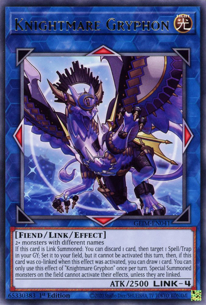 Yugioh Knightmare Gryphon / Rare - GEIM-EN041 - 1st