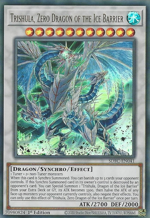 Yugioh Trishula, Zero Dragon of the Ice Barrier / Ultra - SDFC-EN041 - 1st