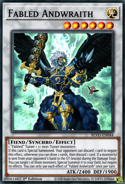 Yugioh Fabled Andwraith / Super - BLVO-EN044 - 1st