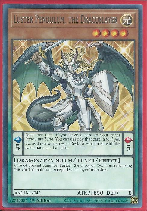 Yugioh Luster Pendulum, the Dracoslayer / Rare - ANGU-EN045 - 1st