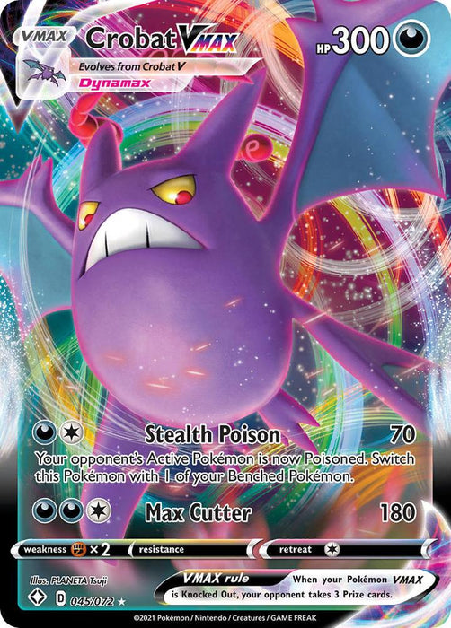 Pokemon Crobat Vmax - 045/072 - Shining Fates