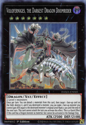 Yugioh Voloferniges, the Darkest Dragon Doomrider / Super - DAMA-EN045 - 1st