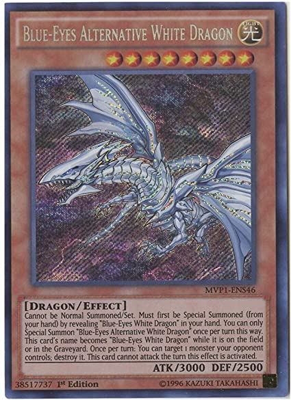 Yugioh Blue-Eyes Alternative White Dragon / Secret - MVP1-ENS46 - 1st