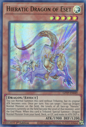 Yugioh Hieratic Dragon of Eset / Ultra - GFTP-EN049 - 1st