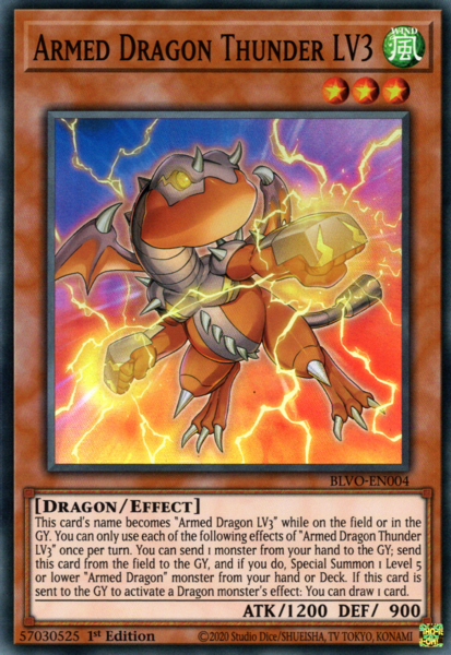 Yugioh Armed Dragon Thunder LV3 / Super - BLVO-EN004 - 1st