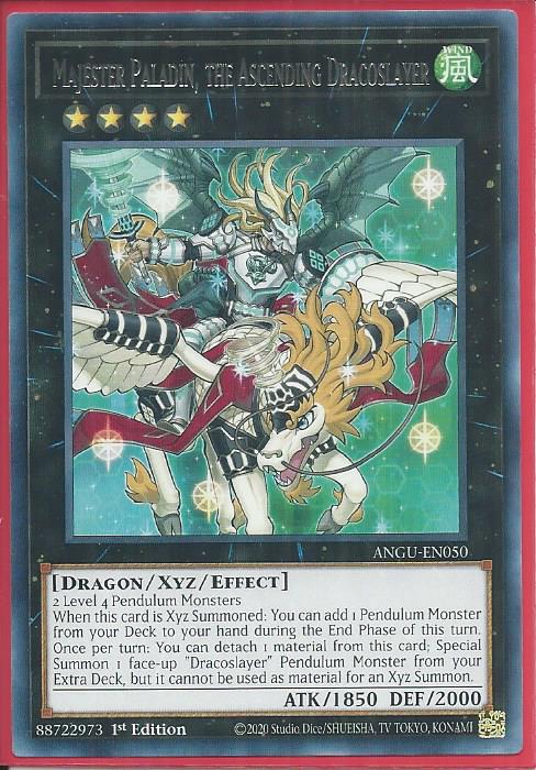 Yugioh Majester Paladin, the Ascending Dracoslayer / Rare - ANGU-EN050 - 1st