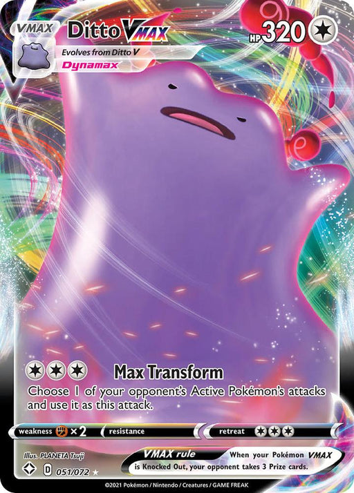 Pokemon Ditto Vmax - 051/072 - Shining Fates