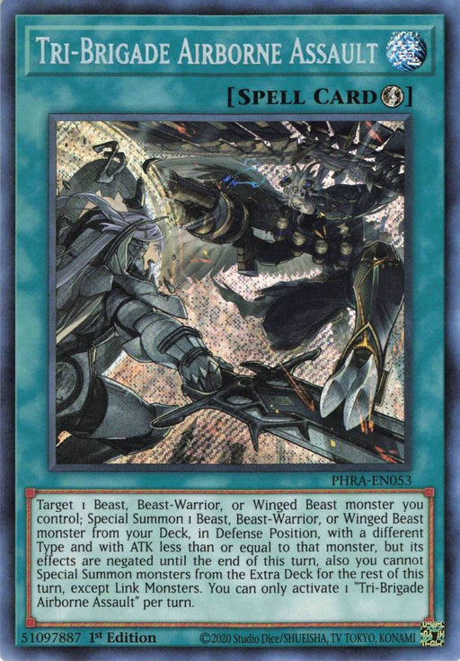 Yugioh Tri-Brigade Airborne Assault / Secret Rares - PHRA-EN053 - 1st