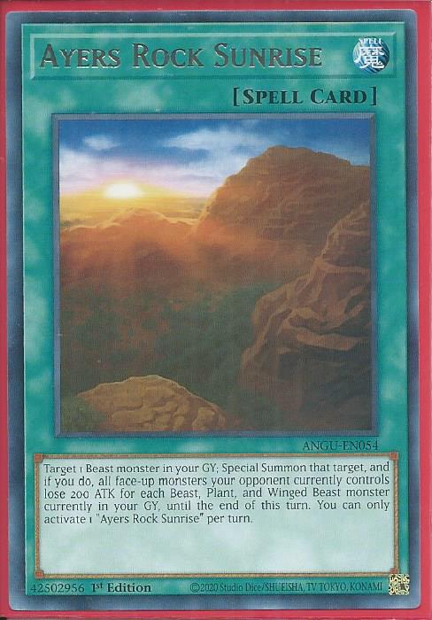 Yugioh Ayers Rock Sunrise / Rare - ANGU-EN054 - 1st