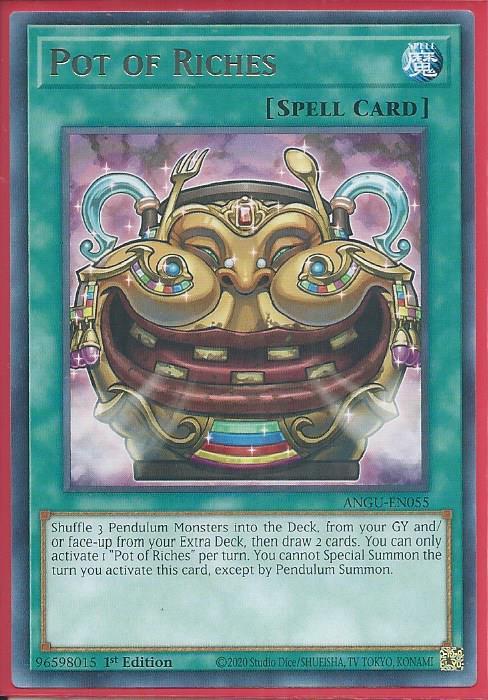 Yugioh Pot of Riches / Rare - ANGU-EN055 - 1st